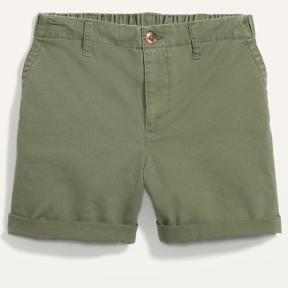 High-Waisted OGC Pull-On Chino Shorts -- 5-inch inseam - Picture 1 of 9